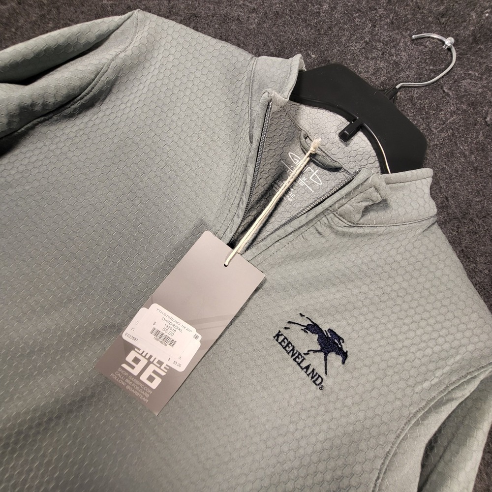 Keeneland Gray Long Sleeve 1/4 Zip Pullover Garb New With Tags Youth XL 11-12